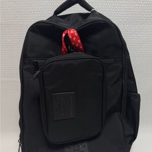 True religion Black Backpack with Red Accent